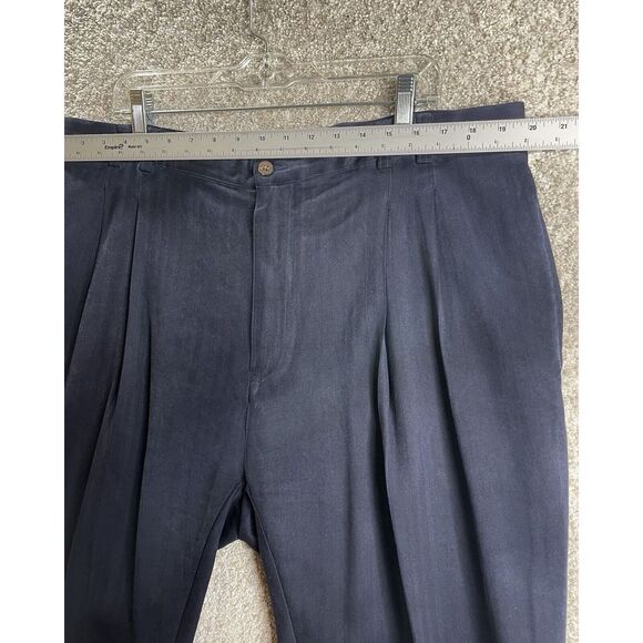TOMMY BAHAMA Tropic Pants Men's Silk Blue 42 Flat Front - Picture 6 of 10